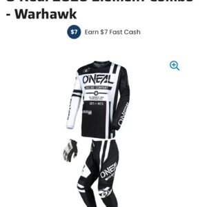 O'Neal Men’s Black & White Motocross Jersey and Pants Set